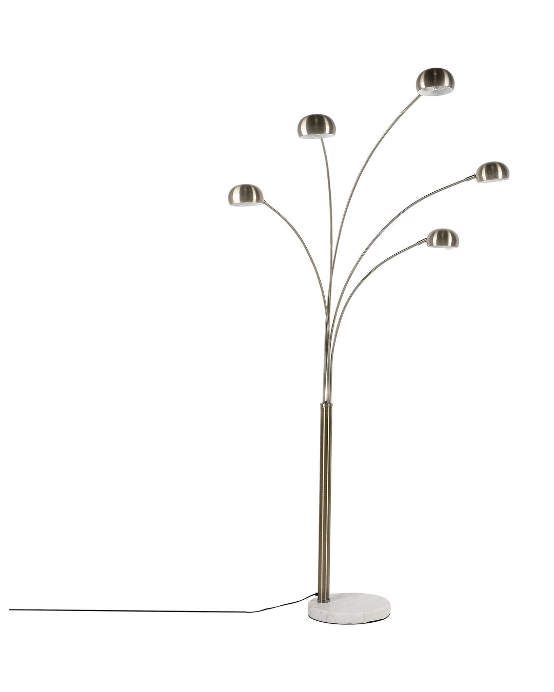 Silver Radiant Cascade 5 Arc Lamp