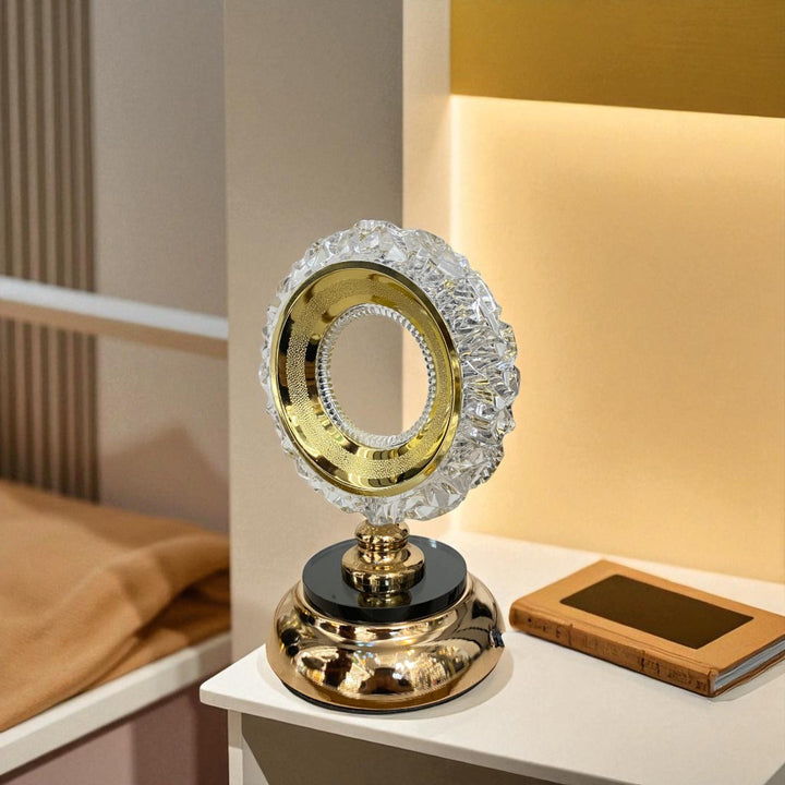 Crystal Aura LED Side Table Lamp