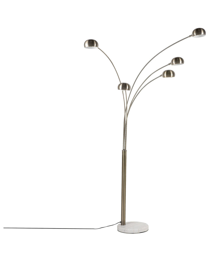 Silver Radiant Cascade 5 Arc Lamp