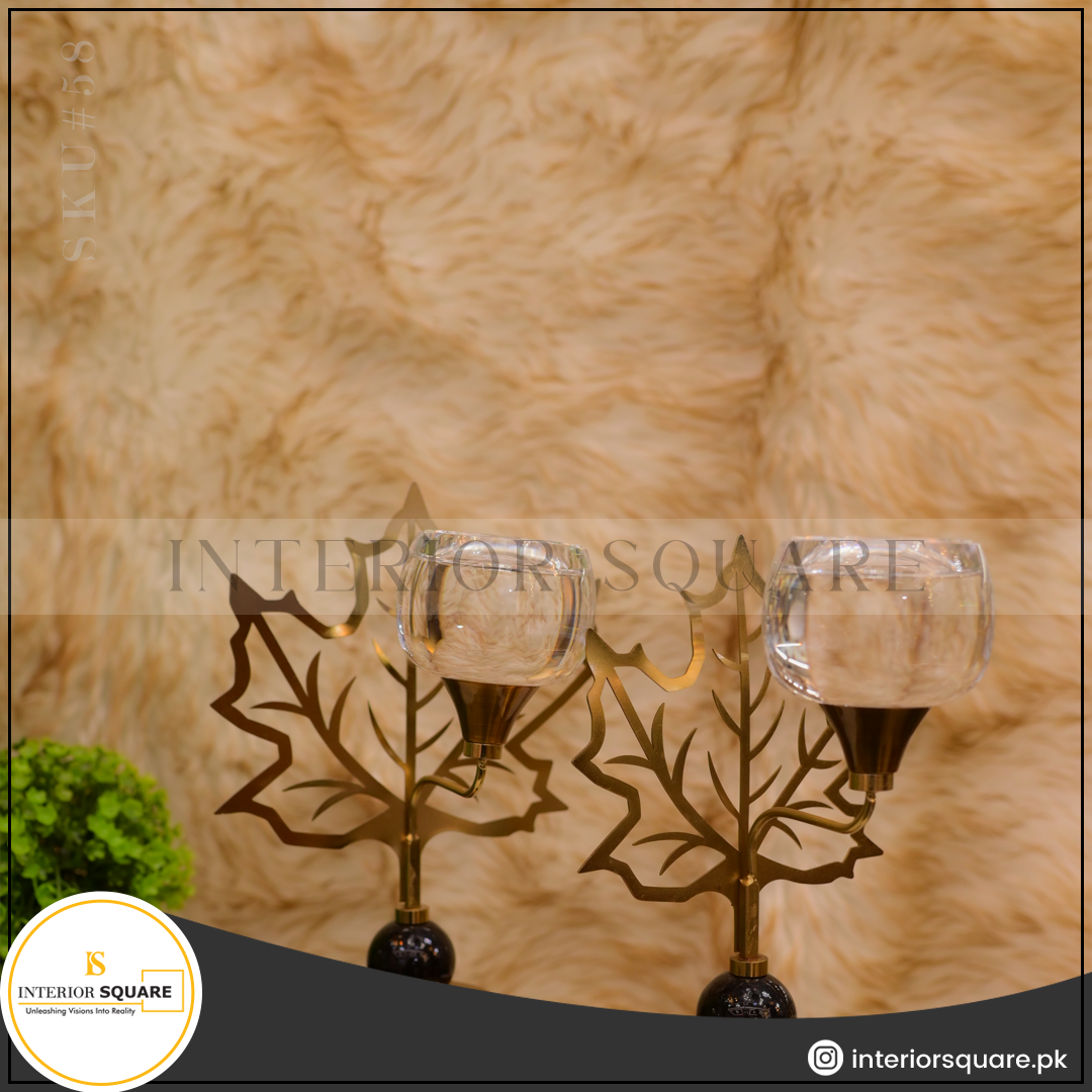 Golden Elegance Candleholder Set