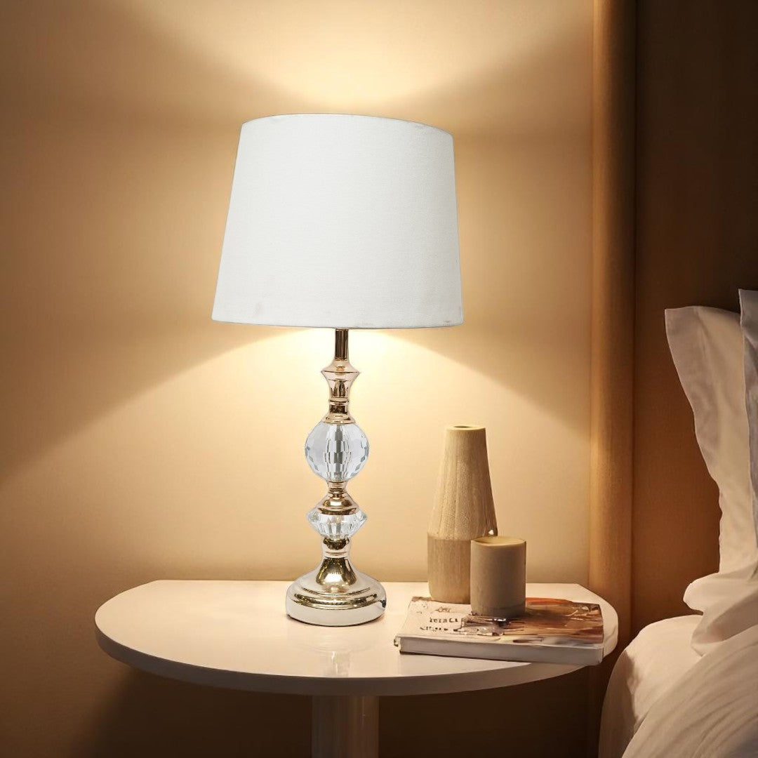 Elandra Curved Brass Table Lamp