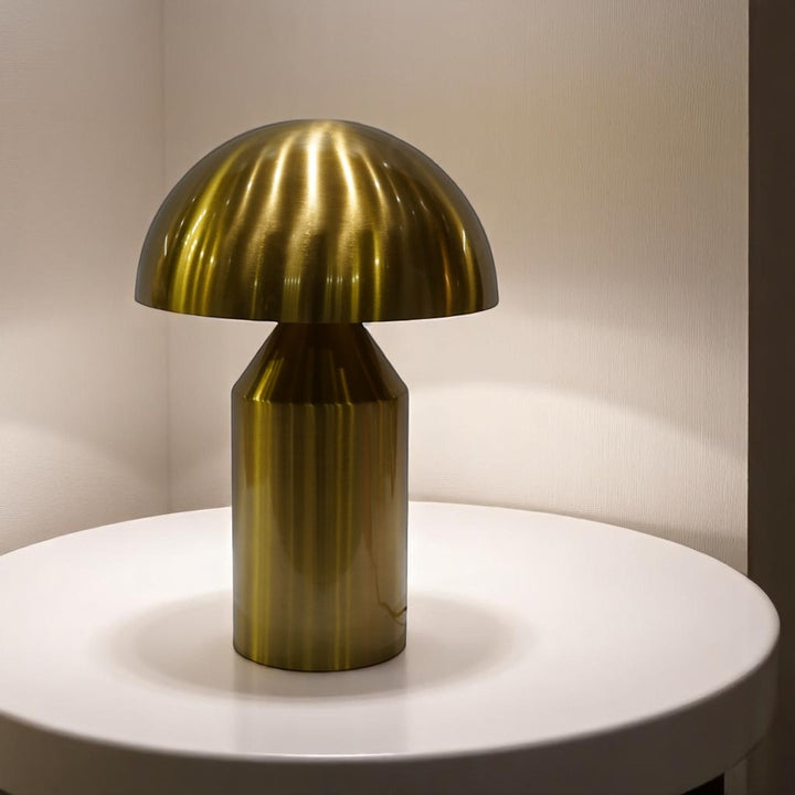 Orbis Brushed Gold Metallic Dome Lamp