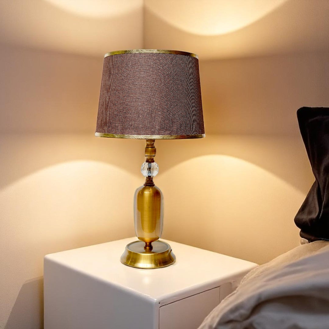 Tivra Industrial Brass Table Lamp