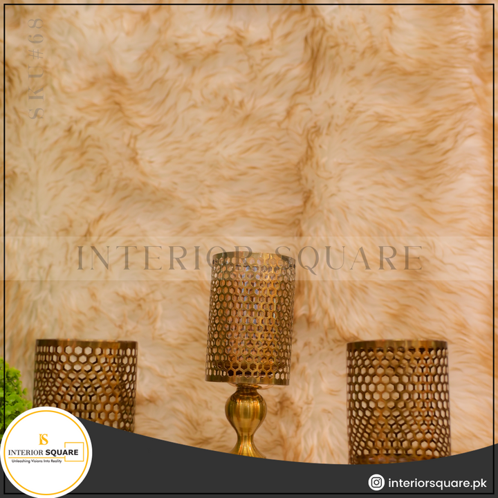 Cage style Golden Candle Stand set