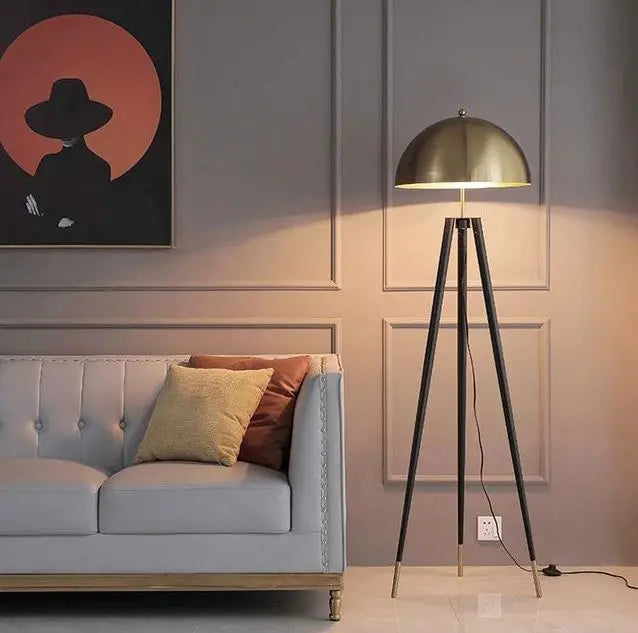 TriLume Metal Tripod Floor Lamp (Full Sized Dome)