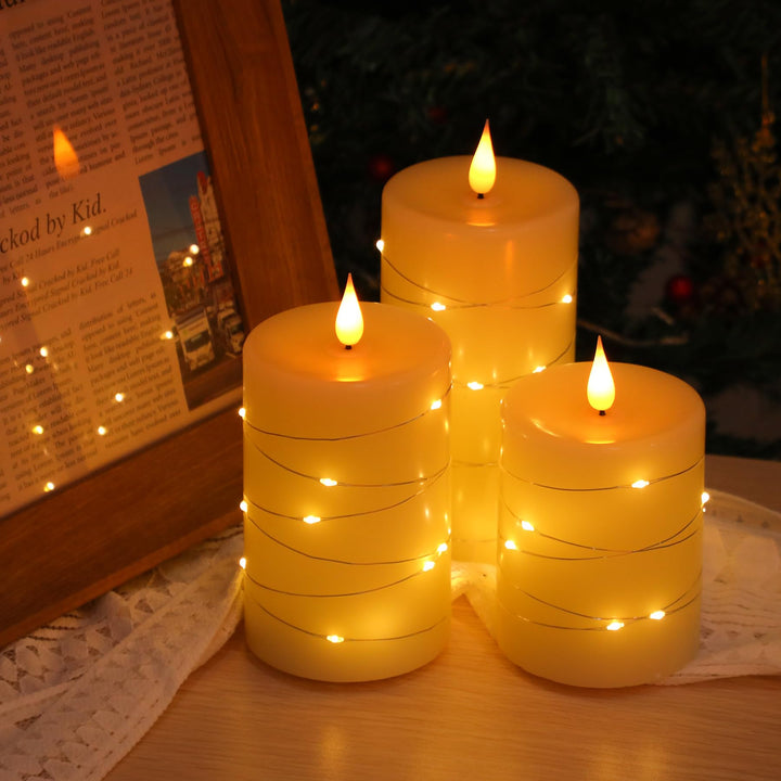 Spiral Design Flameless LED Fairy Candles