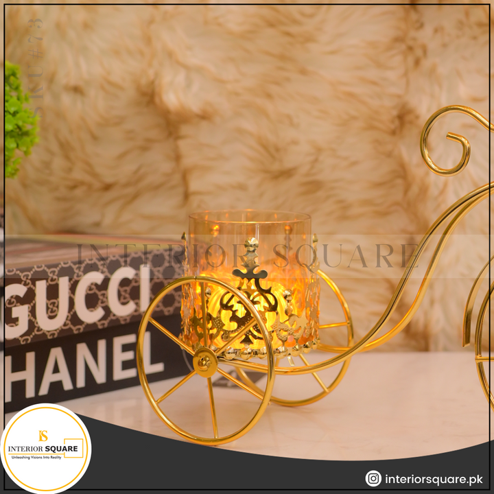 Metallic Cyclic Candle Stand
