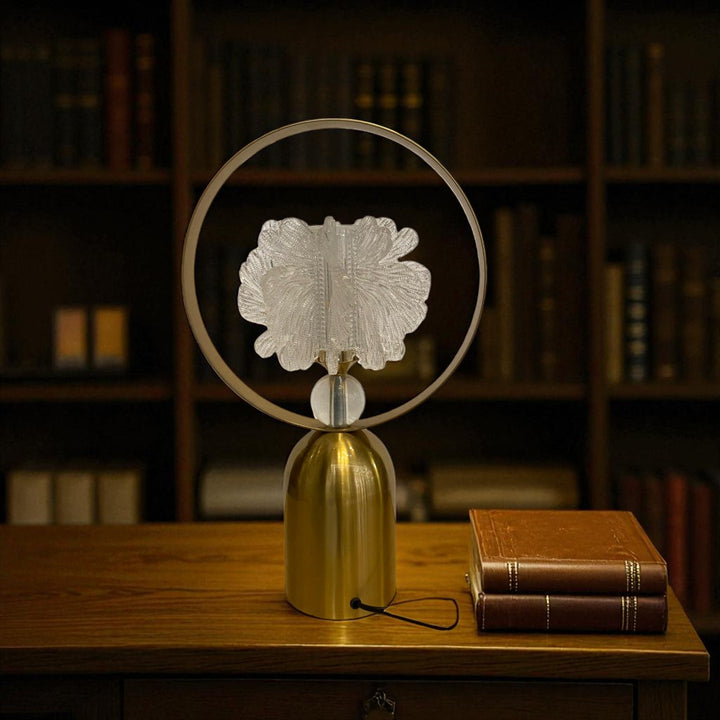 Luminous Serenity – LED Brass Side Table Lamp