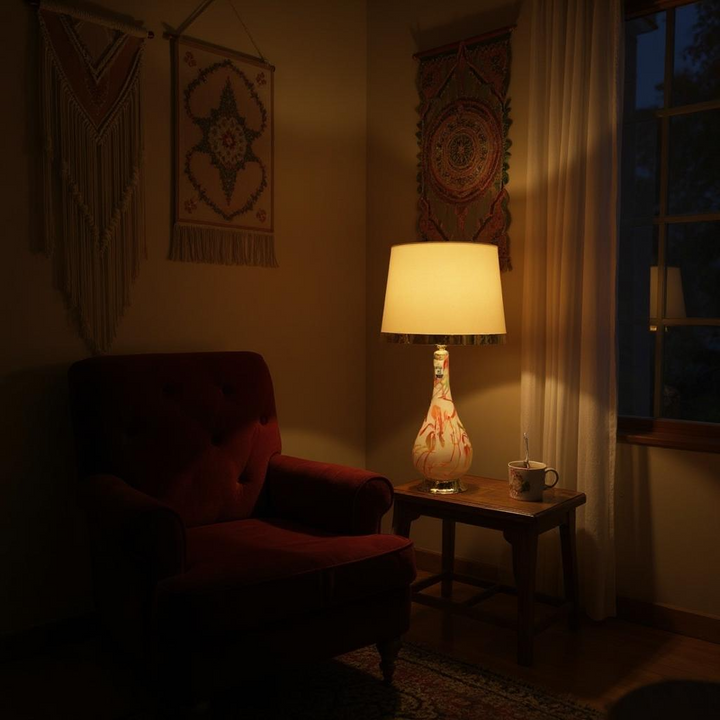 Ivory Mosaic Gleam Lamp (LS487)