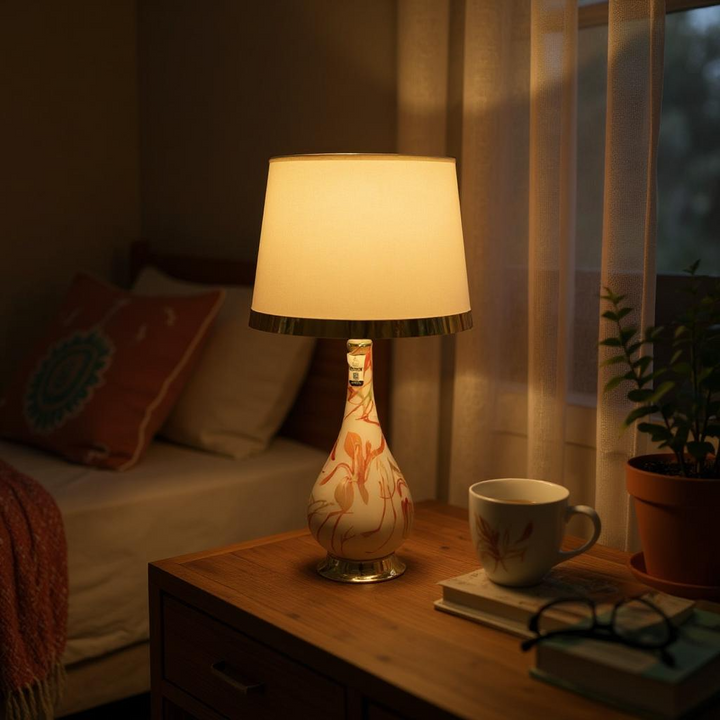 Ivory Mosaic Gleam Lamp (LS487)