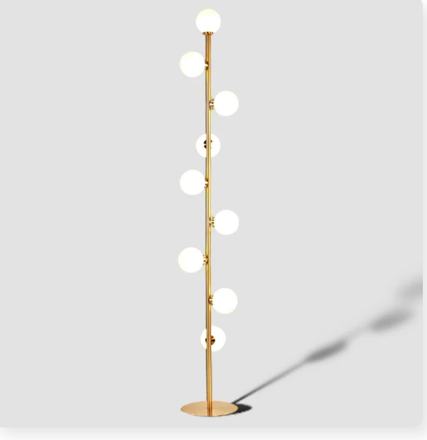 NordLume Glass Orb LED Floor Lamp – Warm Light Edition
