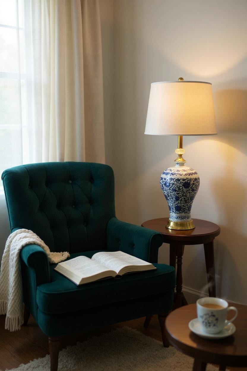 Blue Pottery Candy Lamp (LS495)