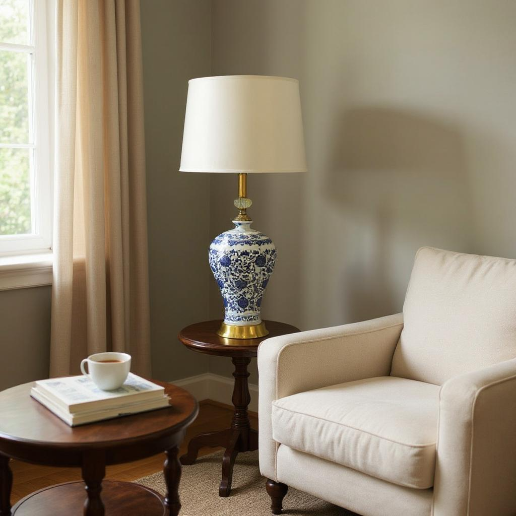 Blue Pottery Candy Lamp (LS495)