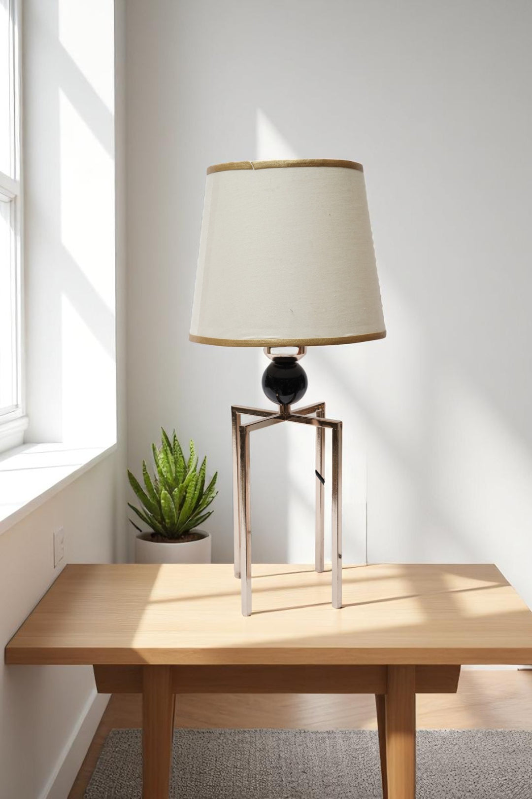 Haven Brass Table Lamp with Vintage Charm