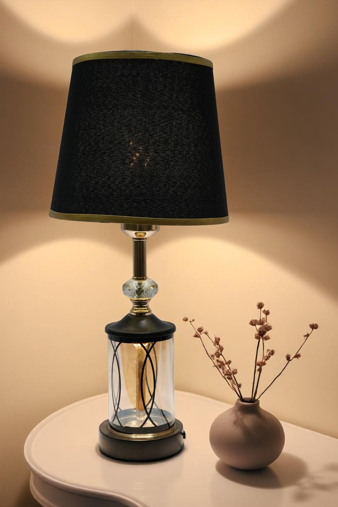 Celeste Polished Glass Table Lamp