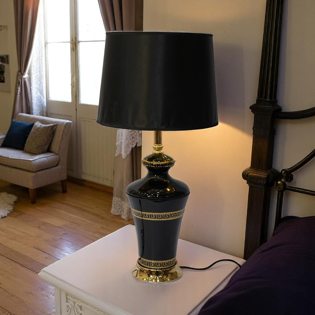 Versace Midnight Glass Glow side table lamp