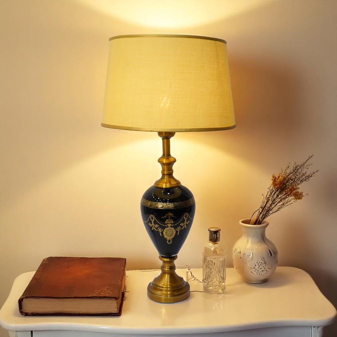 Czech Glass Vintage Table Lamp