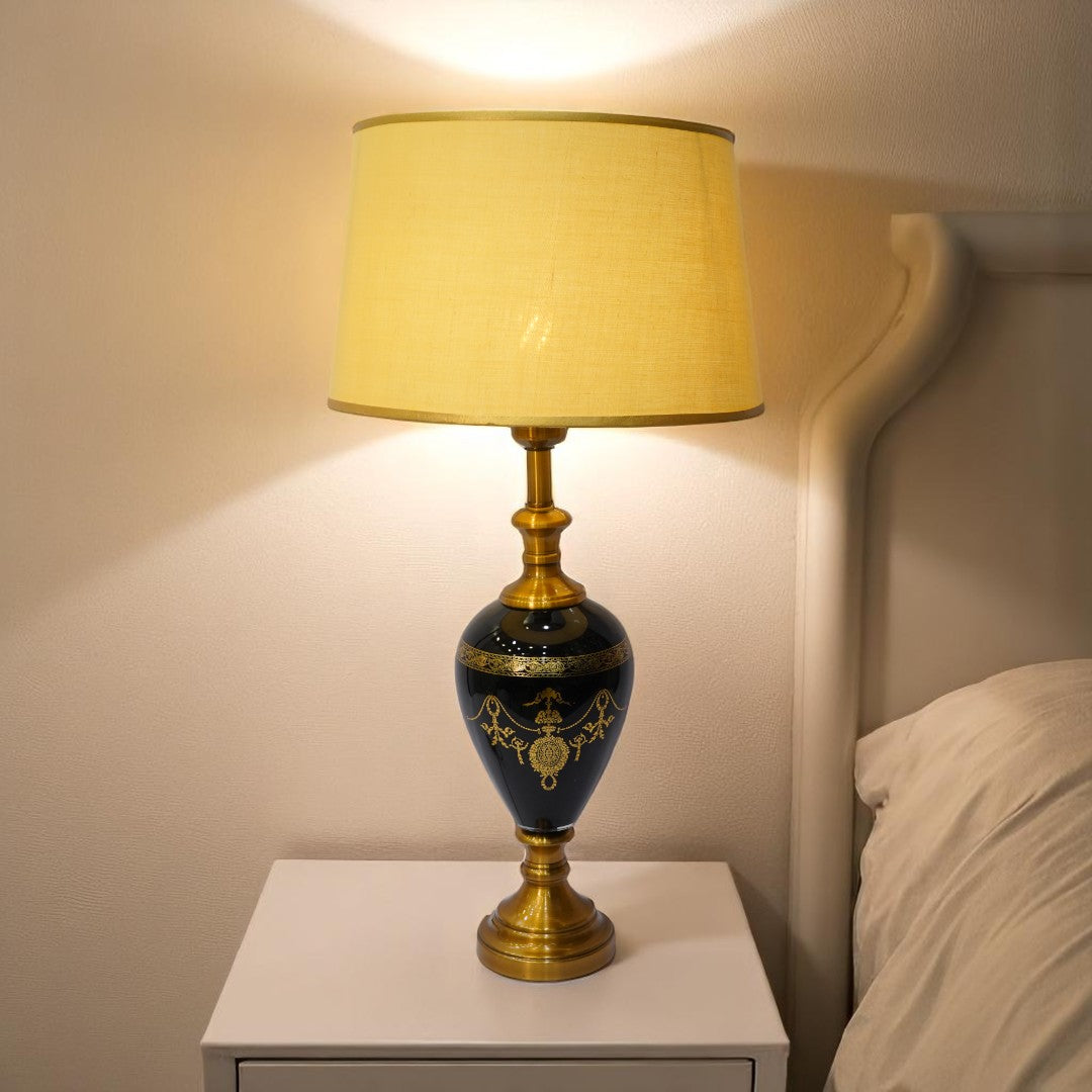 Czech Glass Vintage Table Lamp