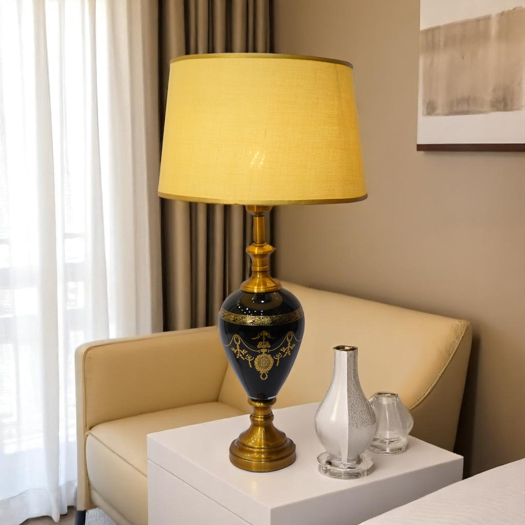 Czech Glass Vintage Table Lamp