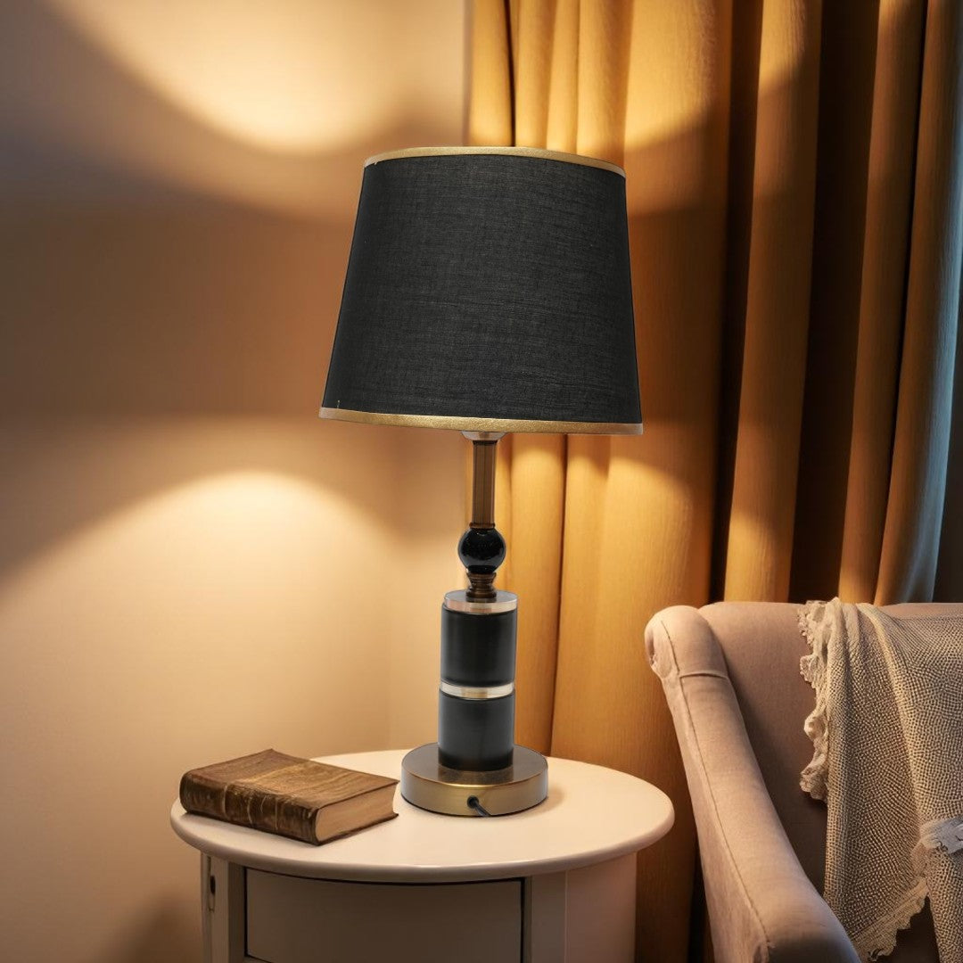 Sable Brass Column Table Lamp