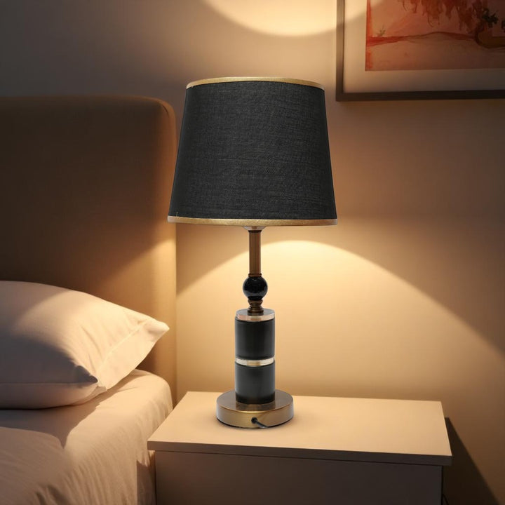 Sable Brass Column Table Lamp