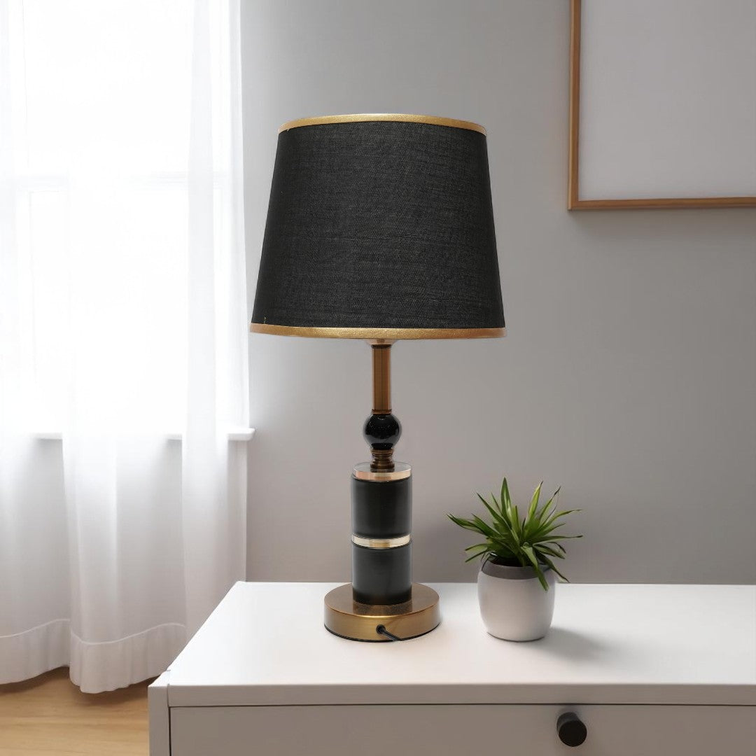 Sable Brass Column Table Lamp