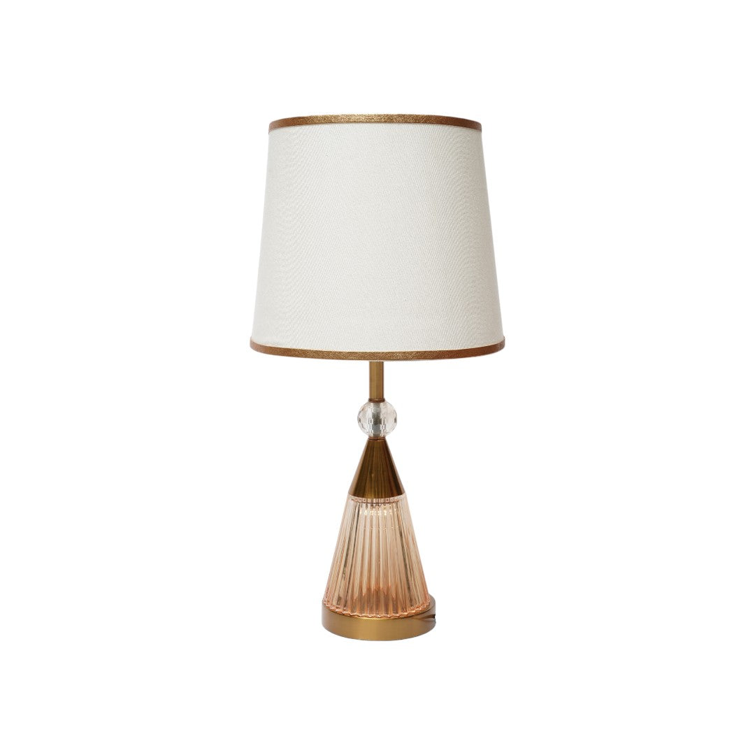 Belmont Solid Glass  Brass Table Lamp