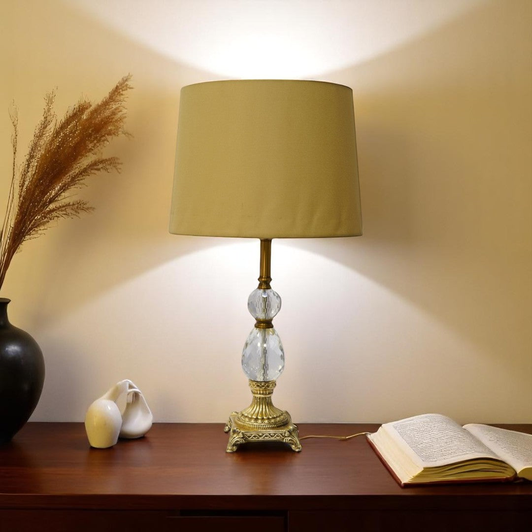 Theon Brass Column Table Lamp