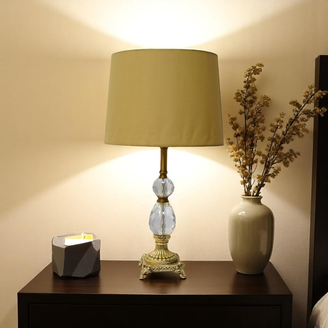 Theon Brass Column Table Lamp