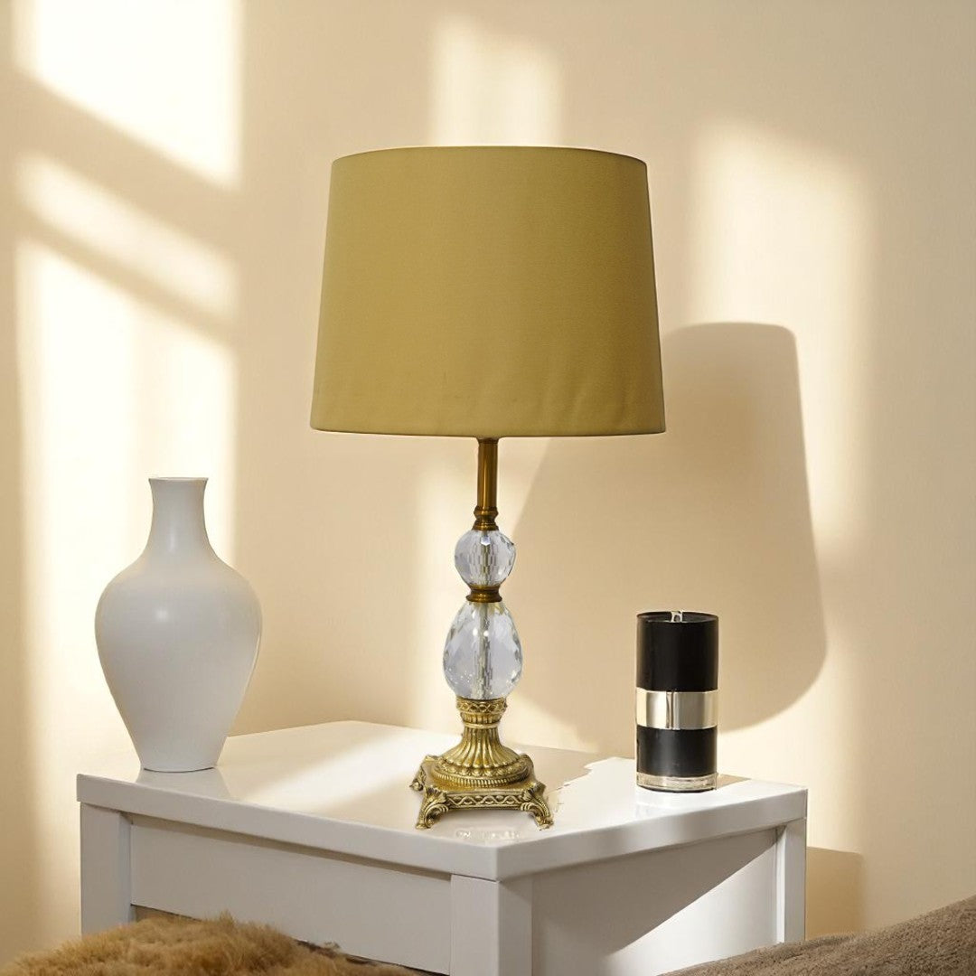 Theon Brass Column Table Lamp