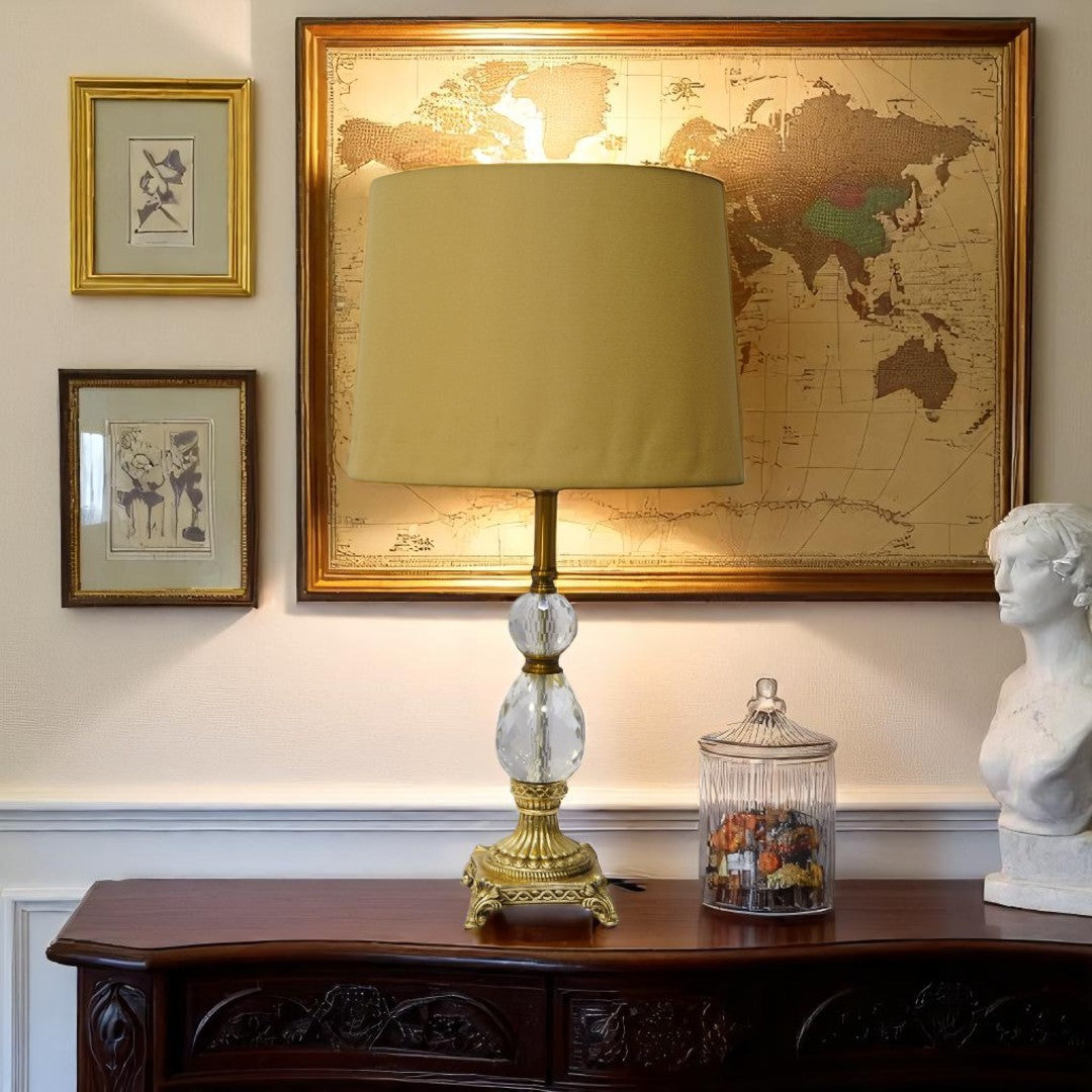 Theon Brass Column Table Lamp