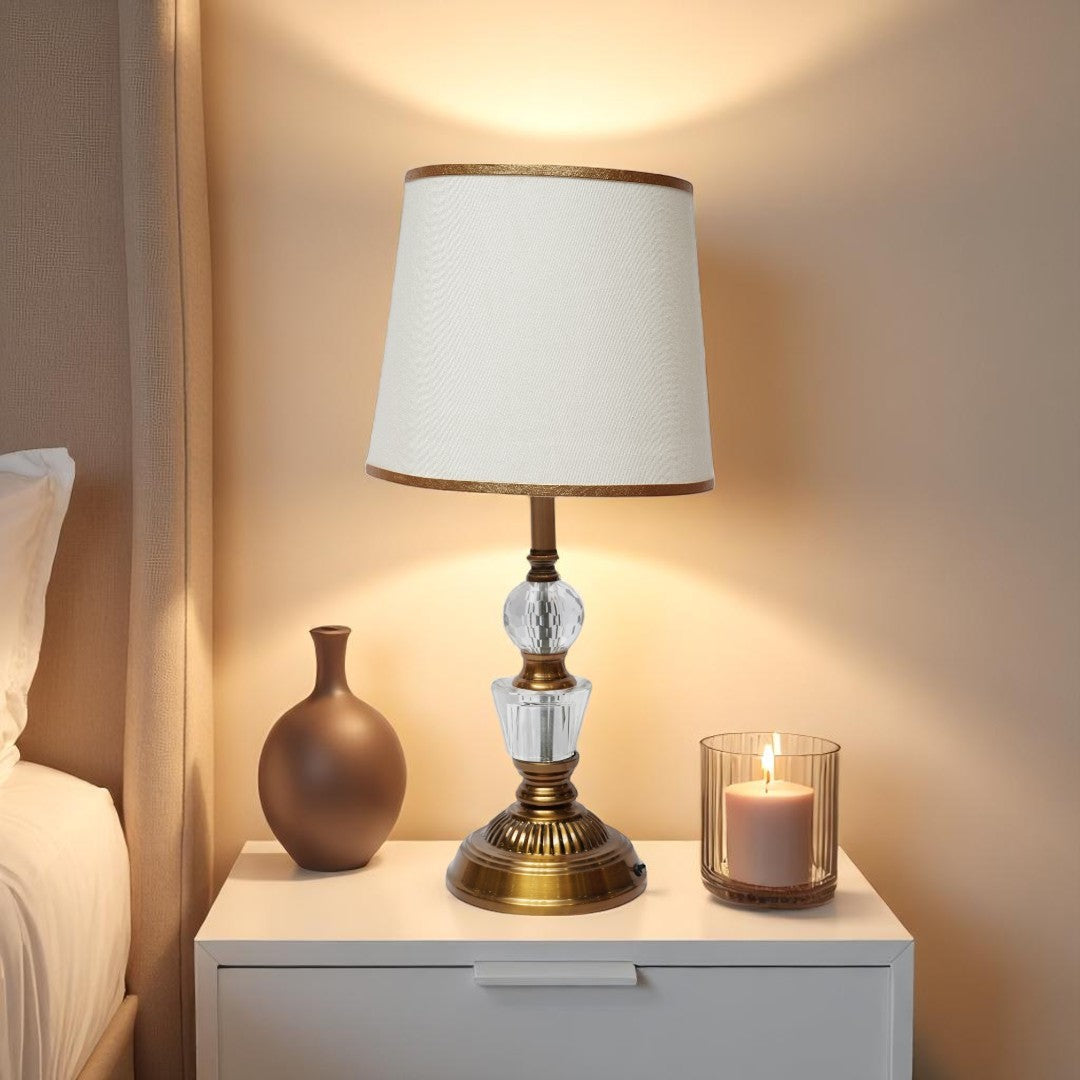 Monroe Sculpted Brass Table Lamp