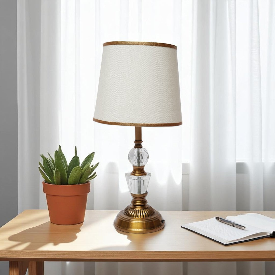 Monroe Sculpted Brass Table Lamp