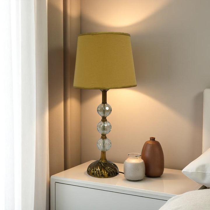 Emerson Grand Brass Column Table Lamp