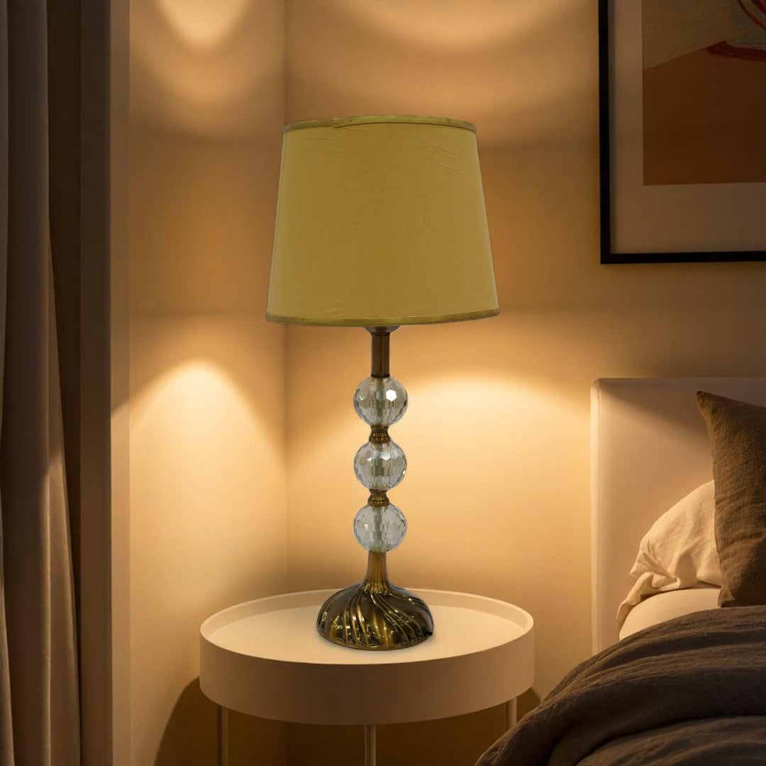 Emerson Grand Brass Column Table Lamp
