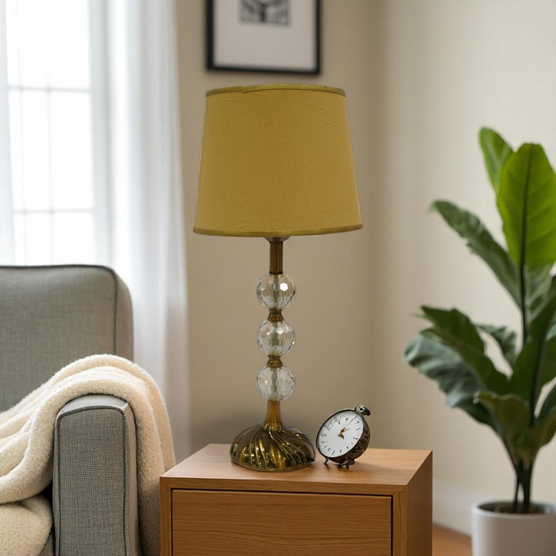 Emerson Grand Brass Column Table Lamp