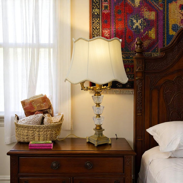 Celeste Brass & Crystal Elegance Table Lamp