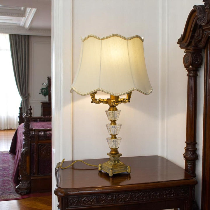 Celeste Brass & Crystal Elegance Table Lamp