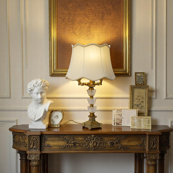 Celeste Brass & Crystal Elegance Table Lamp