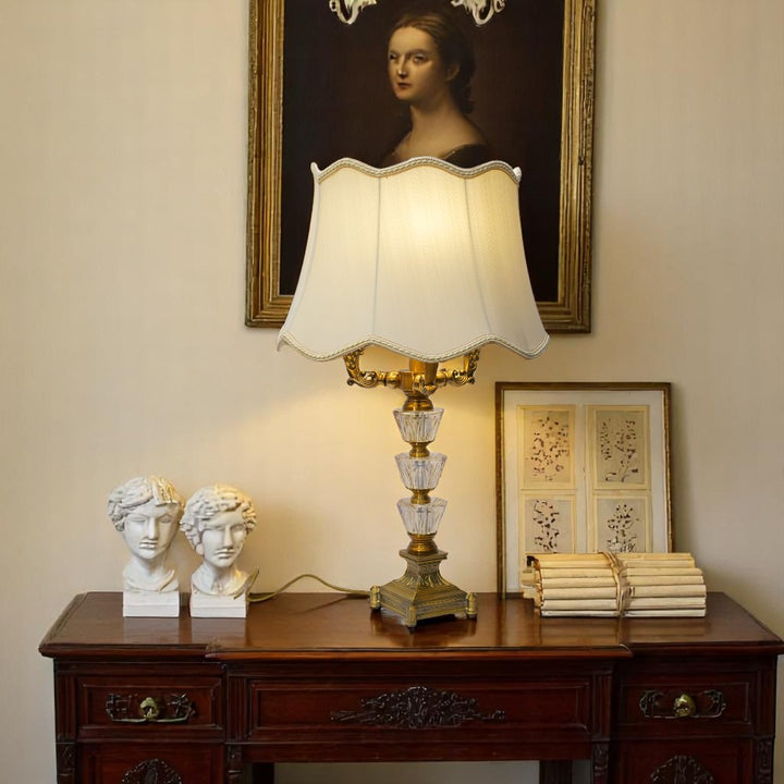Celeste Brass & Crystal Elegance Table Lamp