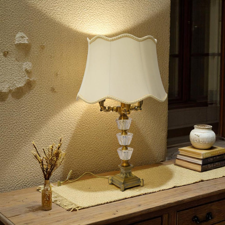 Celeste Brass & Crystal Elegance Table Lamp
