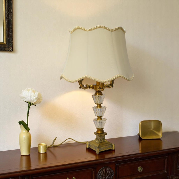Celeste Brass & Crystal Elegance Table Lamp