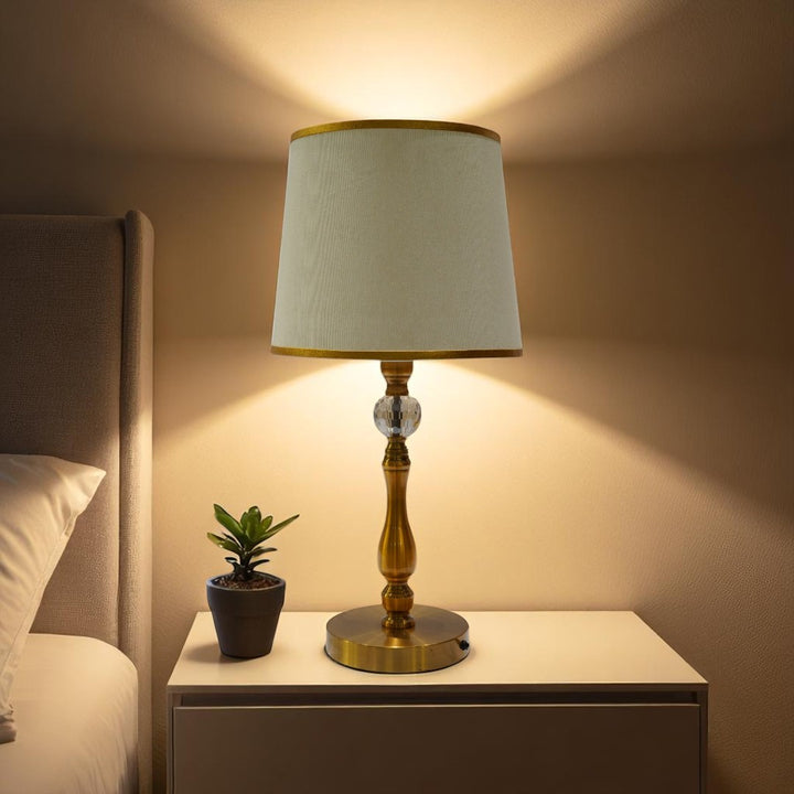 Calloway Modern Brass Pedestal Lamp