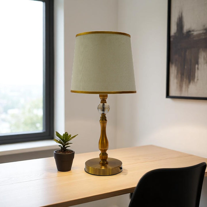 Calloway Modern Brass Pedestal Lamp