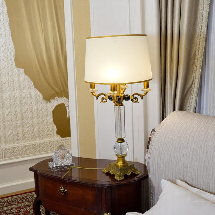 Ambrose Heritage Brass & Crystal Lamp