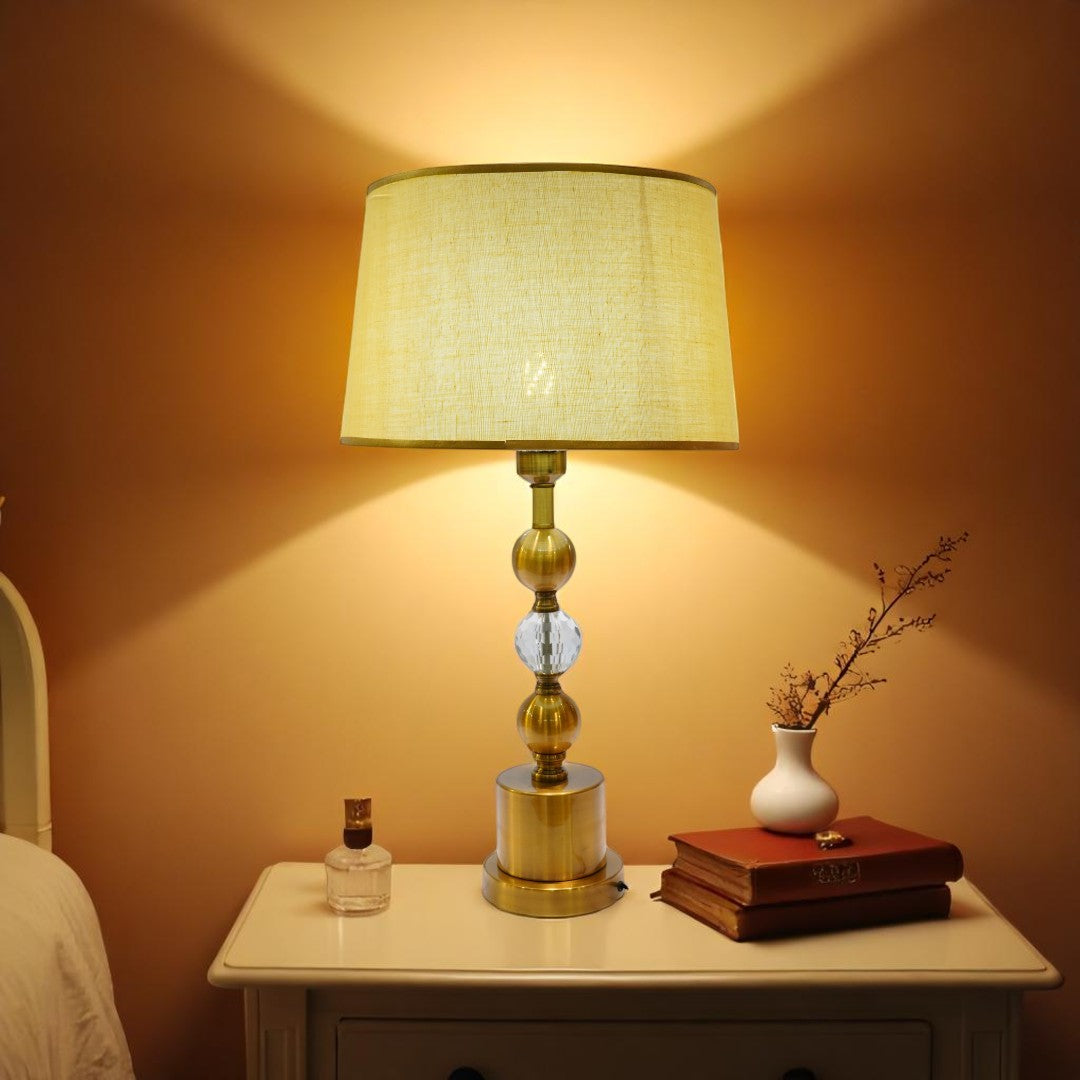 Montrose Curved Brass Art Deco Table Lamp