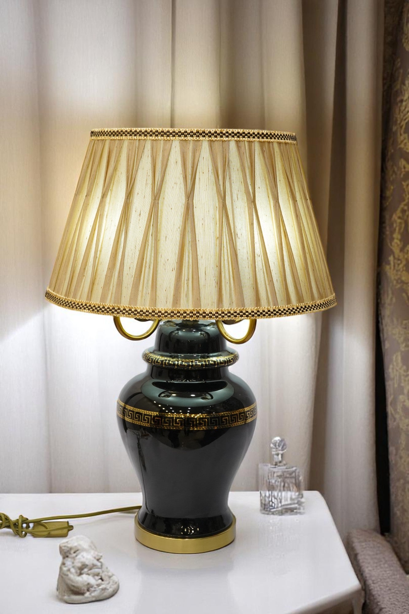 Seraphina Classic Versace Crystal & Brass Lamp