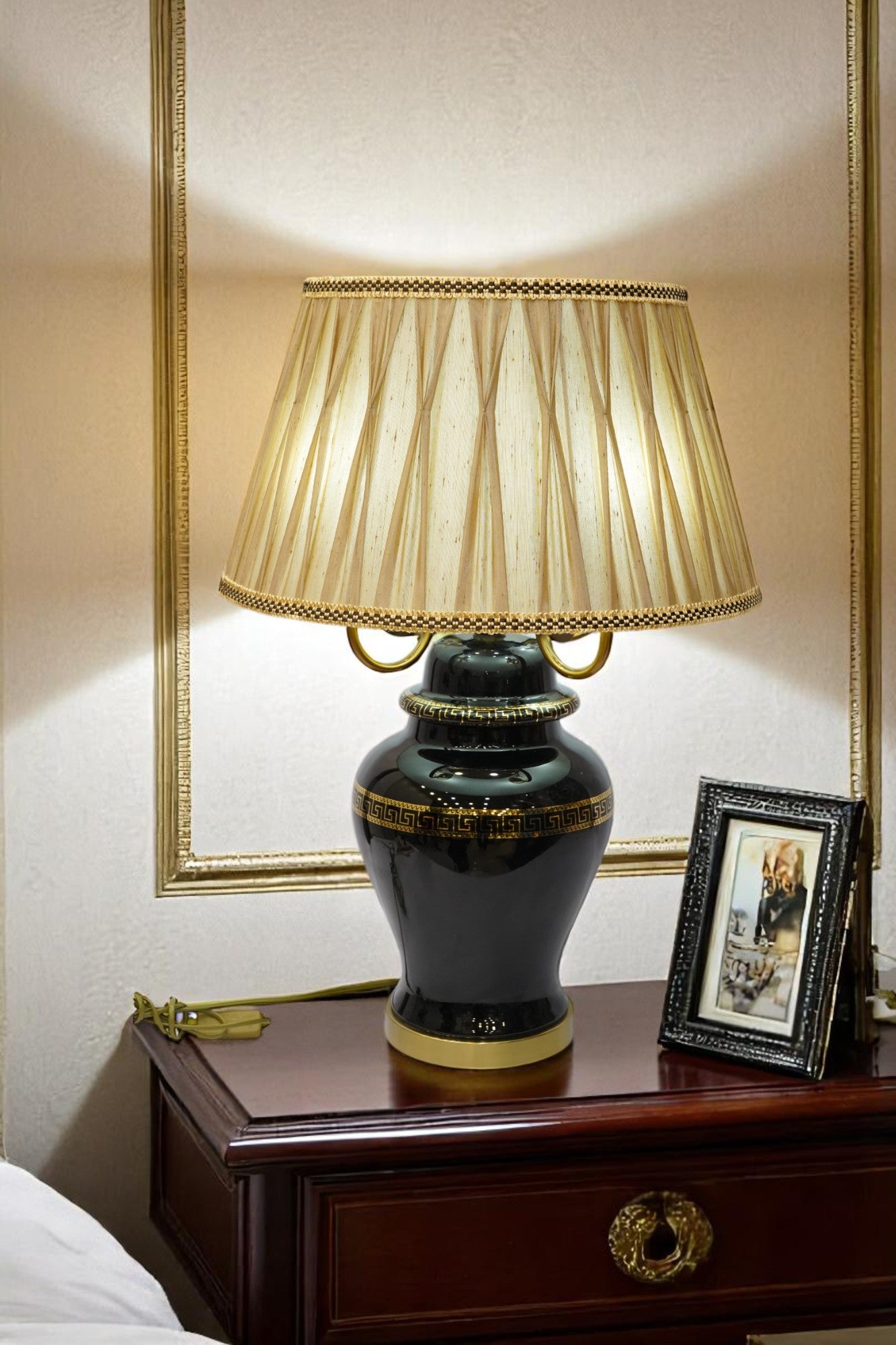 Seraphina Classic Versace Crystal & Brass Lamp