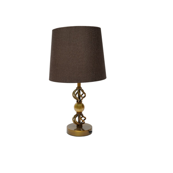 Devon Contemporary Brass Disc Table Lamp