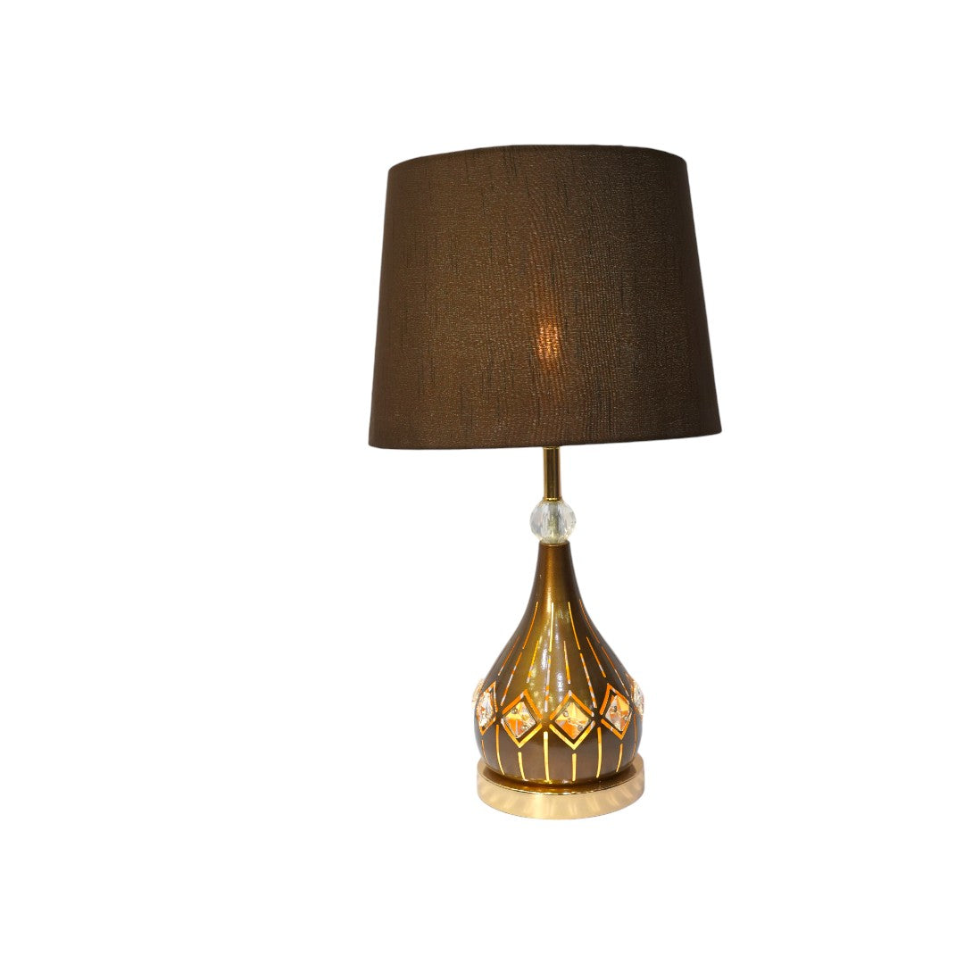 Regent Dual-Post Brass LED Desk Lamp